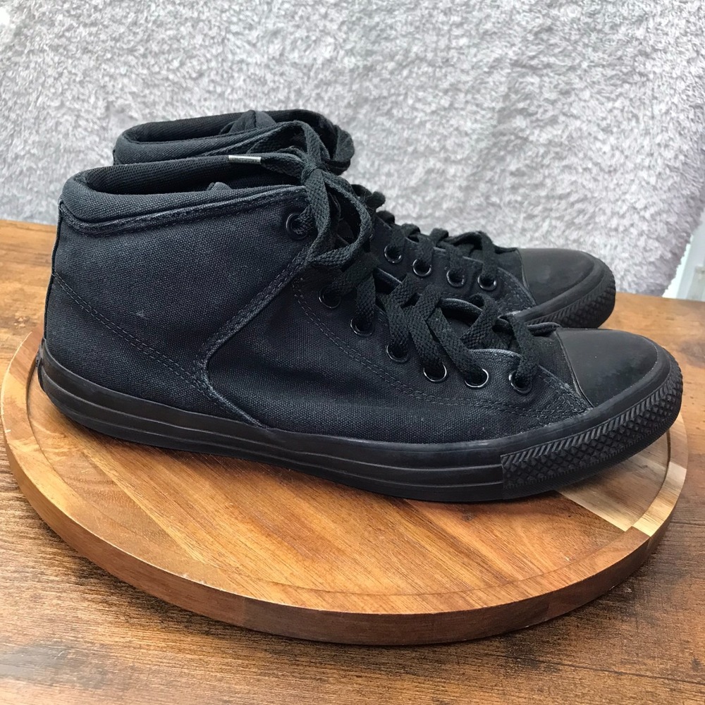 Converse Chuck Taylor All Star Malden Street Mid Top M 9.5 W 11.5 Triple Black‎